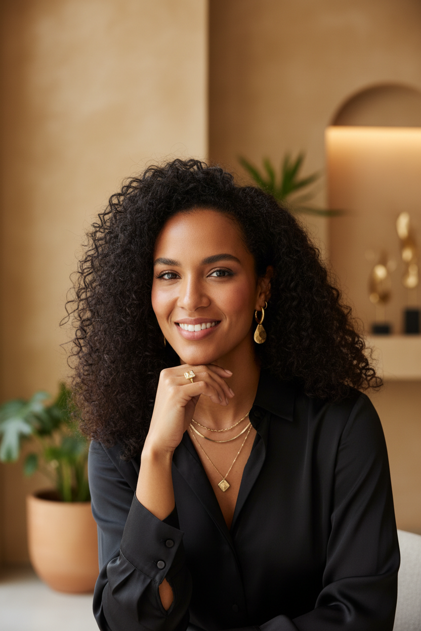 Portrait femme métisse pour section Mon Histoire